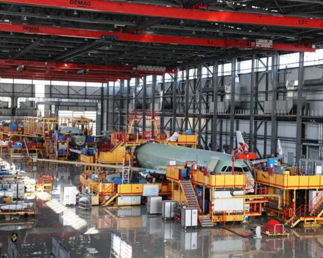 Airbus-final-assembly-line-in-Tianjin,-China Airbus-final-assembly-line-in-Tianjin,-China